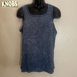 Knobs Glitter Tank Top Large Gently worn 95% nylon/5% spandex 20" armpits